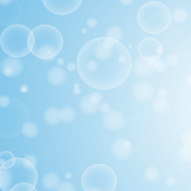 light blue abstract background with a bokeh in the form of circles. 