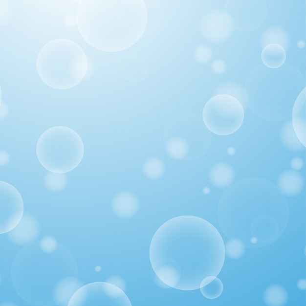 light blue abstract background with bokeh light