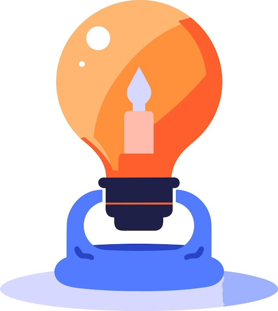 light bulb and idea in ux ui flat style isolated on background