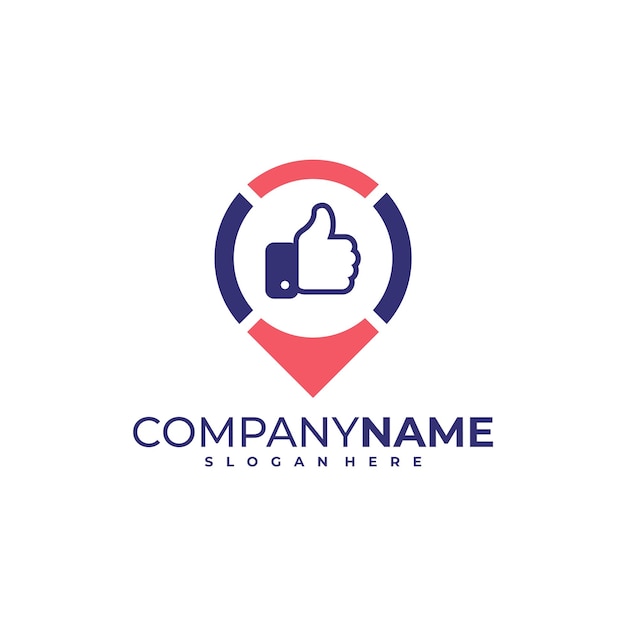 Like Point logo design vector Good Point logo design template concept