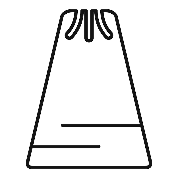 Line icon style illustration representing a paper bag for salt