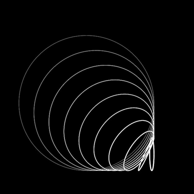 Lines in Circle Form . Spiral Vector Illustration .Technology round. Wave Logo . Design element .