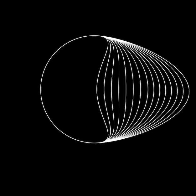Lines in Circle Form . Spiral Vector Illustration .Technology round. Wave Logo . Design element .