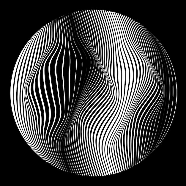 lines in circle form . vector  .technology sphere logo . 3d design element . abstract  shape