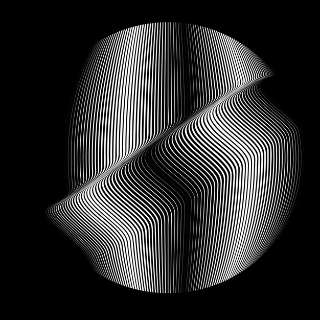 lines in circle form . vector  .technology sphere logo . 3d design element . abstract  shape