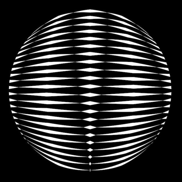 Lines in sphere Form . Vector  .Technology sphere Logo . 3d design element . Circle shape.
