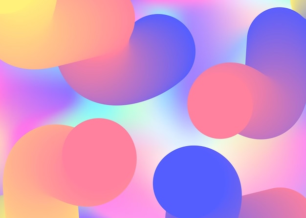 Liquid fluid background with dynamic elements and shapes