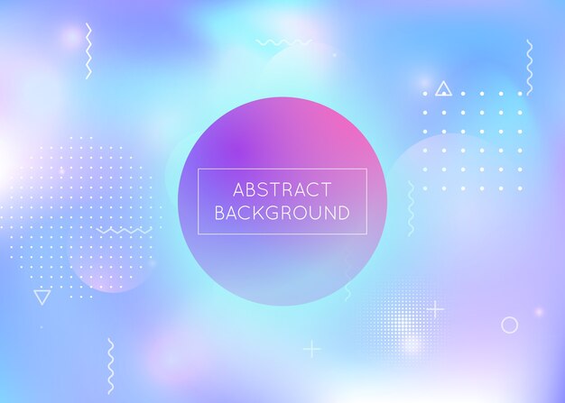 Liquid shapes background with dynamic fluid.  gradient with memphis elements