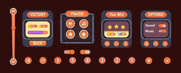 list of mobile games game ui kit user interface ui ux