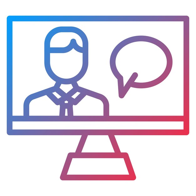 live interview icon vector image can be used for live streaming