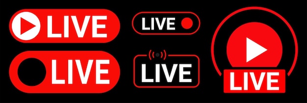 Live Stream Icons Set
