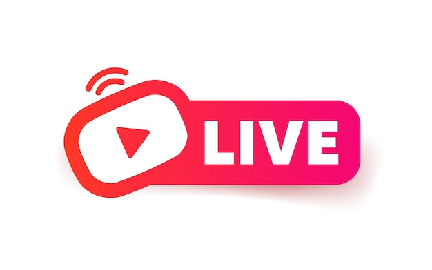 Live streaming icon and video broadcasting Online broadcast stream