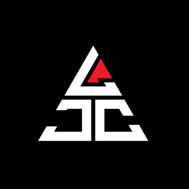 ljc triangle letter logo design with triangle shape ljc triangle logo design monogram ljc triangle vector logo template with red color ljc triangular logo simple elegant and luxurious logo