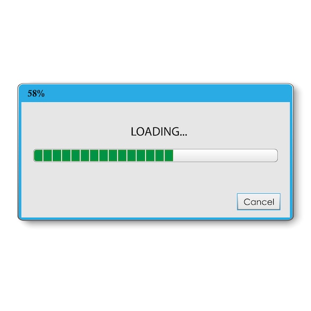 loading bar for ui and ux design. vector illustration