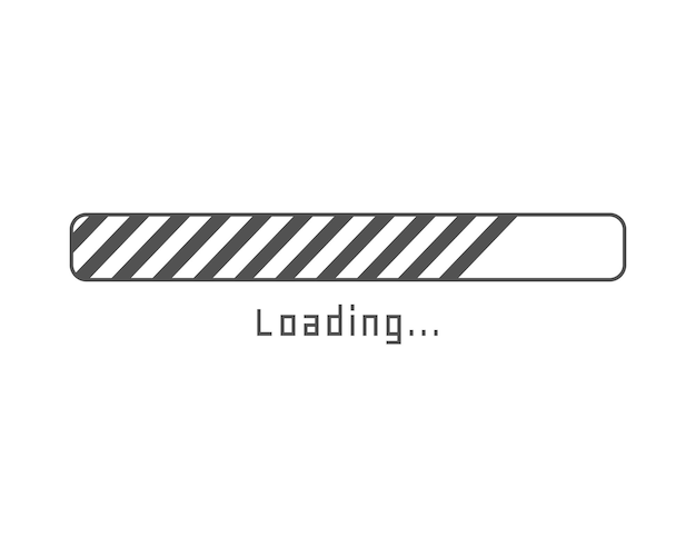 Loading bar status icon Vector illustration loaded icons Download progress Donload or Upload