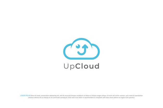 logo up smile cloud illustration