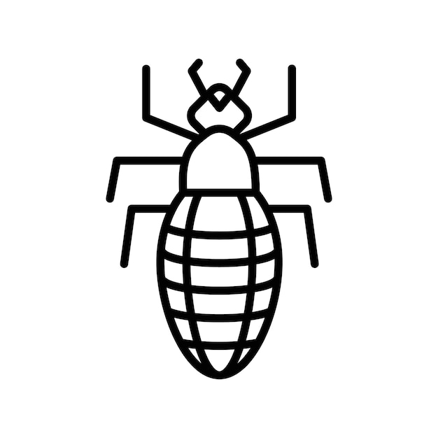 Louse icon outline set sign