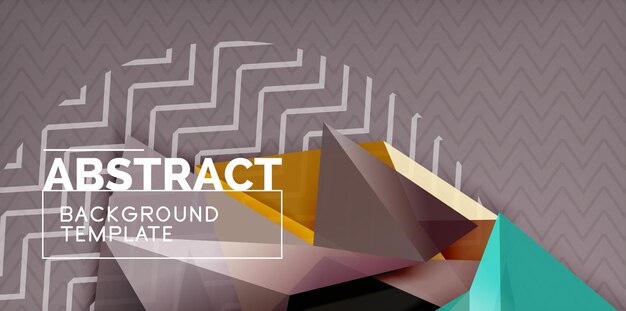 Low poly design 3d triangular shape background mosaic abstract design template