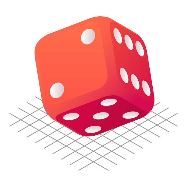 lucky dice icon isometric of lucky dice vector icon for web design isolated on white background