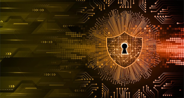 Lukket hengelås på digital bakgrunn – cybersikkerhet