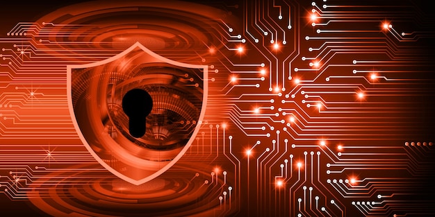 Lukket hengelås på digital bakgrunn – cybersikkerhet