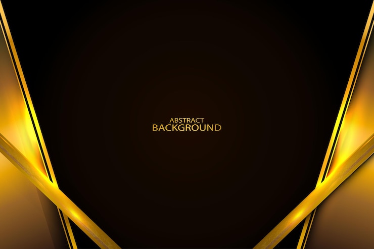 Luxury Black Metalic Gold Diagonal Shapes Abstract Background