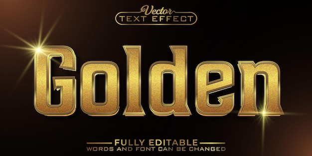 Luxury Golden Vector Editable Text Effect Template