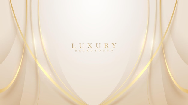 luxury light brown abstract background combine with golden lines element. illustration from vector about modern template design.