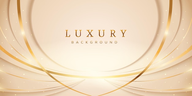 luxury premium abstract golden background with line glitter and light effect