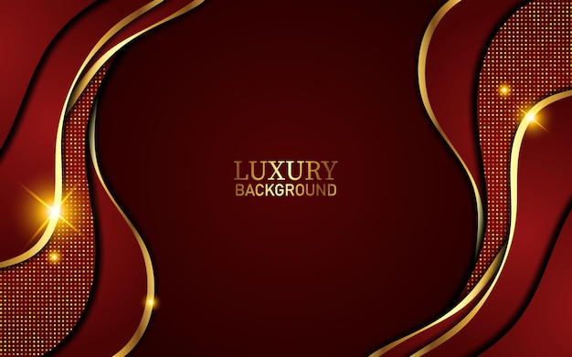 Luxury realistic red gold abstract background