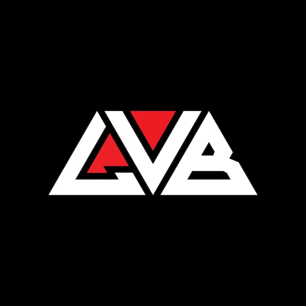 LVB triangle letter logo design with triangle shape LVB triangle logo design monogram LVB triangle vector logo template with red color LVB triangular logo Simple Elegant and Luxurious Logo LVB