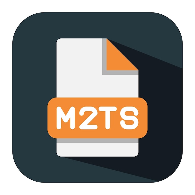 m2ts file type flat icon video extension document format folder icons symbol vector illustration