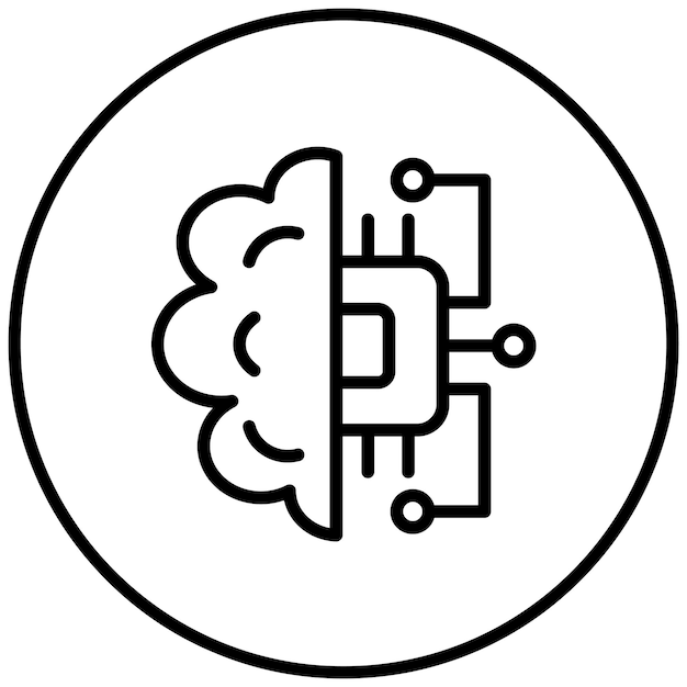 Machine Learning vector icon illustration of Data Analytics iconset