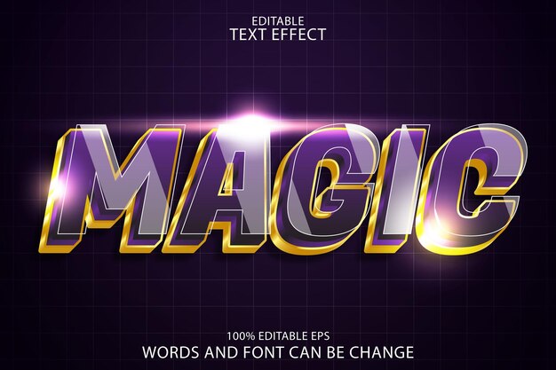 magic editable text effect emboss modern style