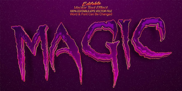 magic text effect editable alphabet purple shine fantasy mystery spiral misty