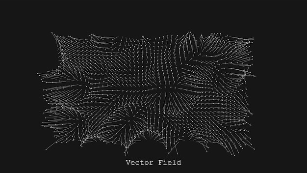 magnetic or gravity field visualization abstract arrows array backdrop