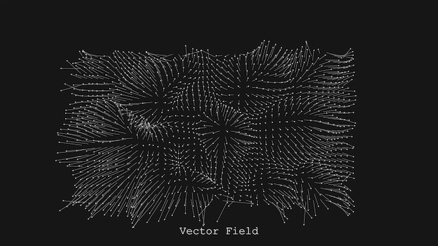 magnetic or gravity field visualization abstract arrows array backdrop