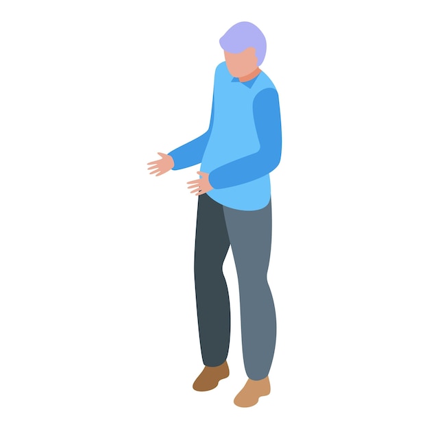 Man gesturing while standing isolated on white