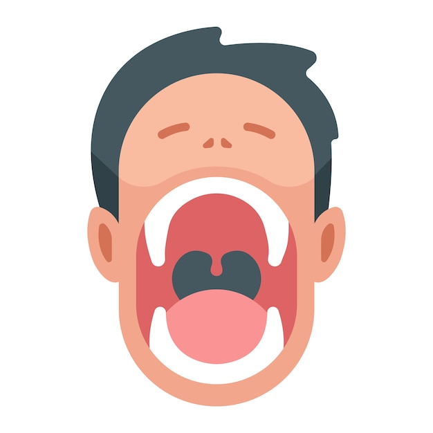 man Open mouth