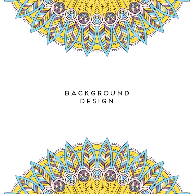 Mandala design on white blank background