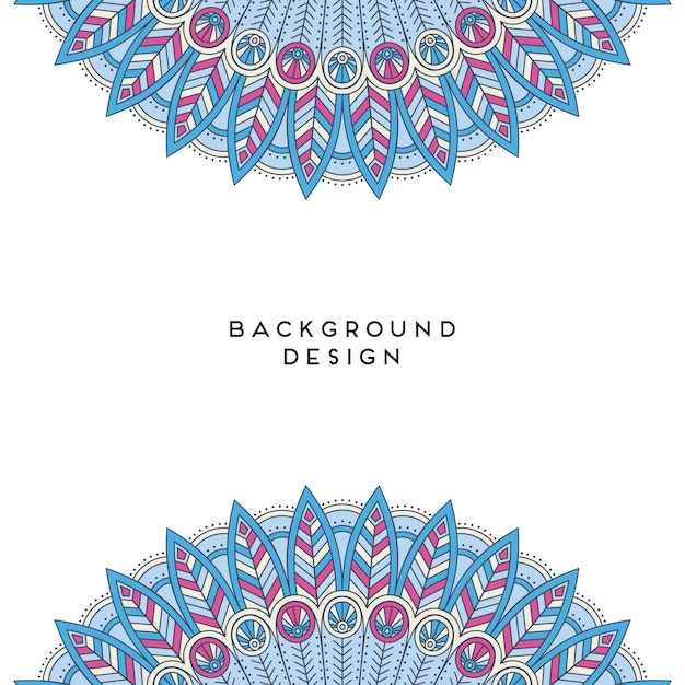 Mandala design on white blank background