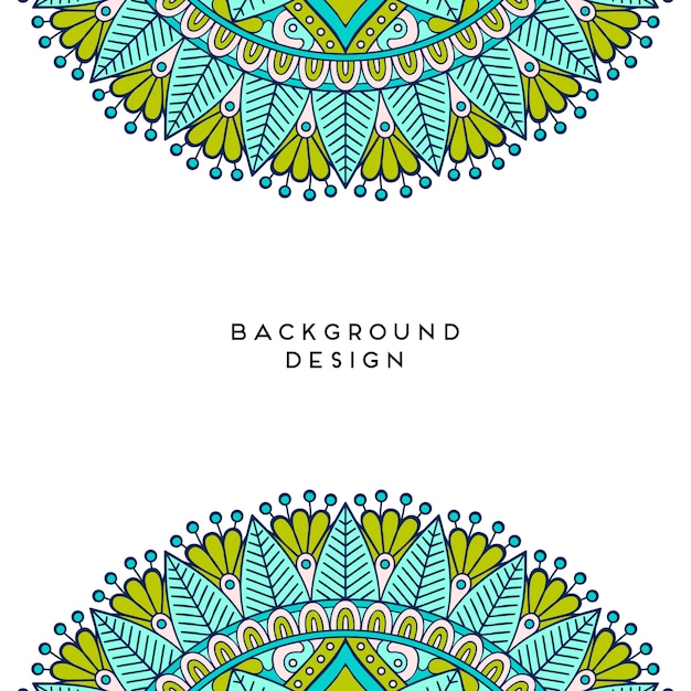 Mandala design on white blank background