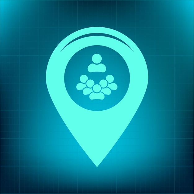 Map marker navigator symbol Vector icon