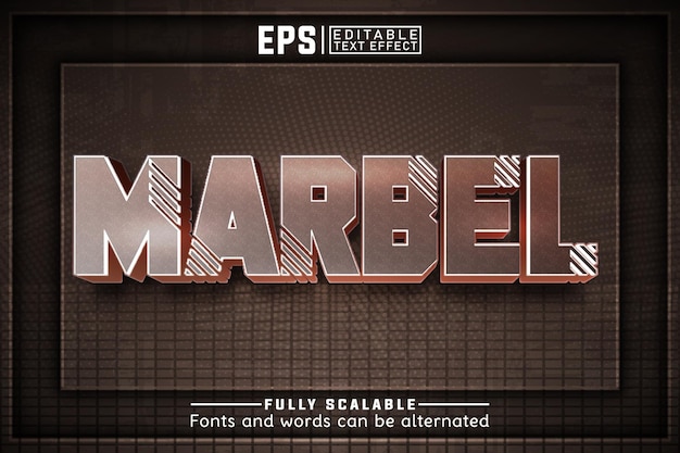 MARBLE 3d Editable text effect