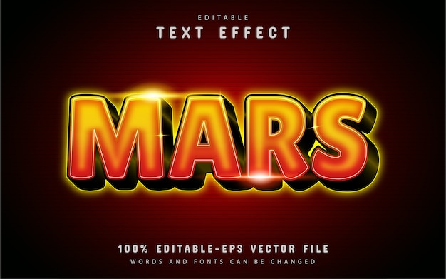 Mars teksteffekt redigerbar