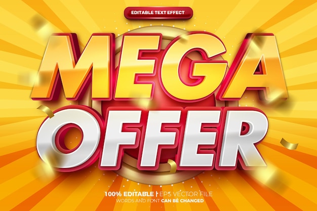 Mega Offer 3D redigerbar teksteffekt
