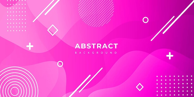 Memphis Overlapping Pink Lilac Gradient Colour Multipurpose Abstract Background Banner