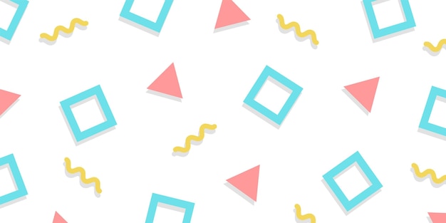 memphis style geometric pattern colorful background