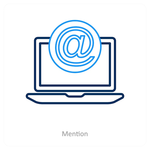 Mention and send icon concept
