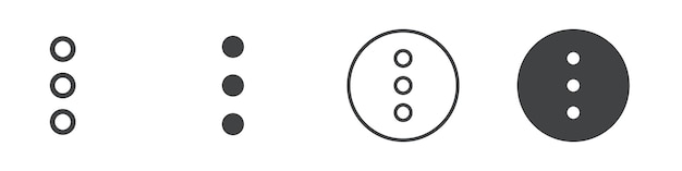 Menu button icon Vector logo outline